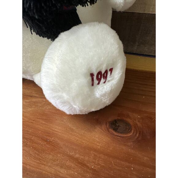 1997 Snowden Plush Snowman 22" Tall Black Top Hat Red Plaid Scarf Christmas - Picture 2 of 7